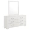 Jessica 6-drawer Dresser with Mirror Snow White