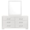 Jessica 6-drawer Dresser with Mirror Snow White