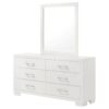 Jessica 6-drawer Dresser with Mirror Snow White