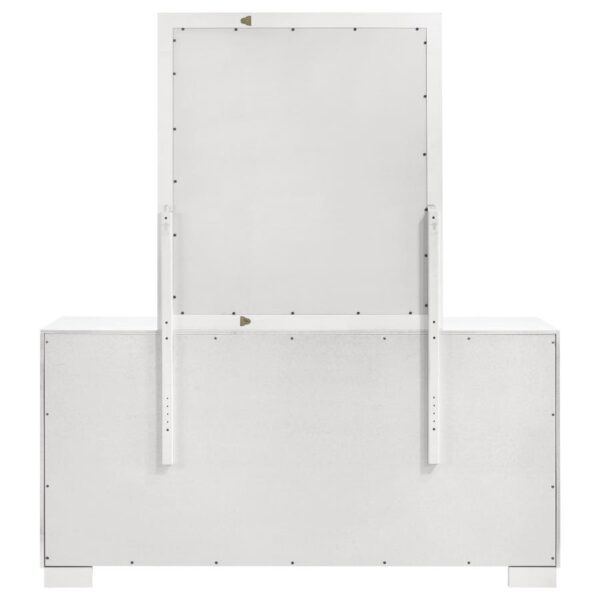 Jessica 6-drawer Dresser with Mirror Snow White