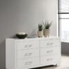 Jessica 6-drawer Dresser Snow White