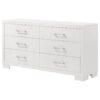 Jessica 6-drawer Dresser Snow White