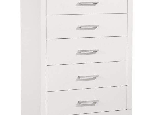 Jessica 5-drawer Bedroom Chest Snow White