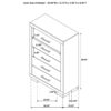 Jessica 5-drawer Bedroom Chest Snow White