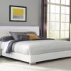 Felicity Wood California King LED Panel Bed White High Gloss