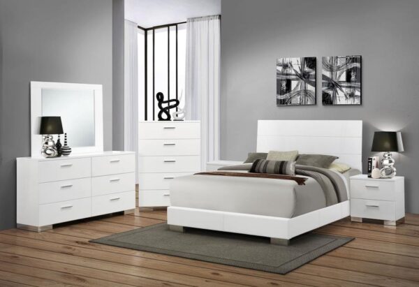Felicity 6-piece California King Bedroom Set White Gloss