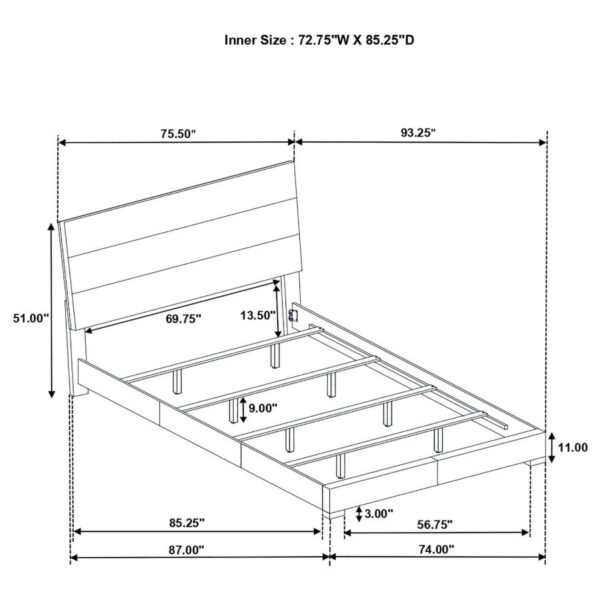 Felicity 6-piece California King Bedroom Set White Gloss