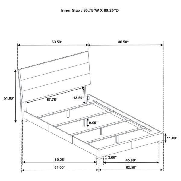 Felicity Wood Queen Panel Bed White High Gloss