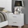 Felicity 2-drawer Nightstand White High Gloss