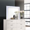 Felicity 6-drawer Dresser with LED Mirror White High Gloss