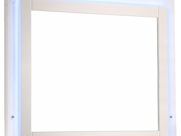 Felicity Wood LED Dresser Mirror White High Gloss