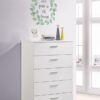 Felicity 5-drawer Bedroom Chest White High Gloss