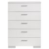 Felicity 5-drawer Bedroom Chest White High Gloss