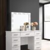Felicity 9-drawer Vanity Table Lighted Mirror Glossy White