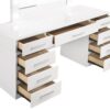 Felicity 9-drawer Vanity Table Lighted Mirror Glossy White