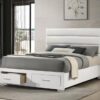 Felicity Eastern King Storage Bed White High Gloss