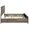 Kauffman Wood Eastern King Storage Panel Bed Washed Taupe