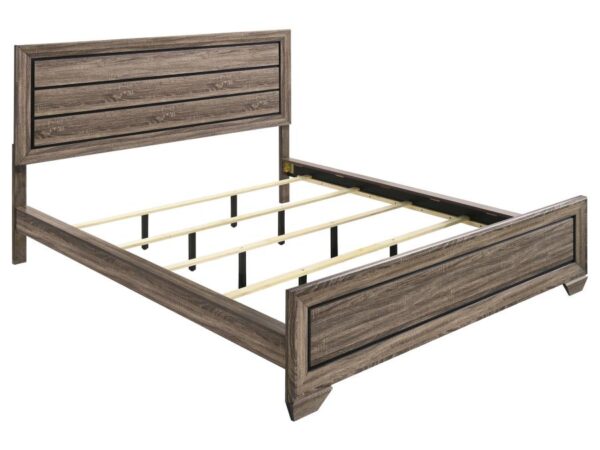 Kauffman Wood California King Panel Bed Washed Taupe