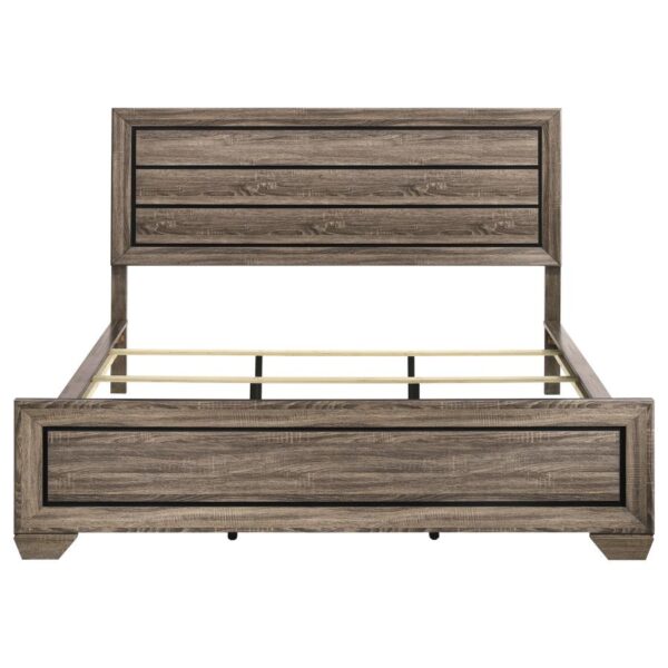 Kauffman Wood California King Panel Bed Washed Taupe