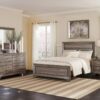 Kauffman Wood California King Panel Bed Washed Taupe