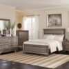 Kauffman Wood California King Panel Bed Washed Taupe