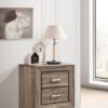 Kauffman 2-drawer Nightstand Washed Taupe