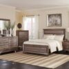 Kauffman 6-drawer Dresser with Mirror Washed Taupe