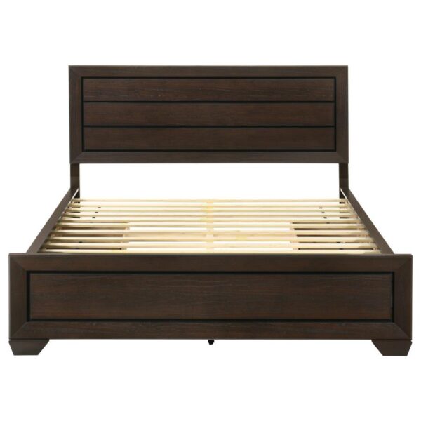 Kauffman Wood California King Storage Panel Bed Dark Cocoa