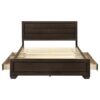 Kauffman Wood California King Storage Panel Bed Dark Cocoa