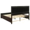 Kauffman Wood California King Storage Panel Bed Dark Cocoa