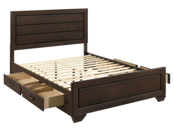 Kauffman Wood Queen Storage Panel Bed Dark Cocoa