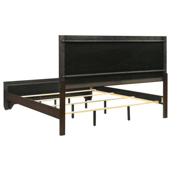 Kauffman Wood Eastern King Panel Bed Dark Cocoa