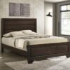 Kauffman Wood Queen Panel Bed Dark Cocoa