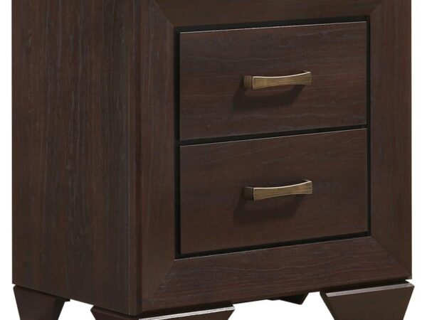 Kauffman 2-drawer Nightstand Dark Cocoa