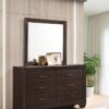 Kauffman 6-drawer Dresser with Mirror Dark Cocoa