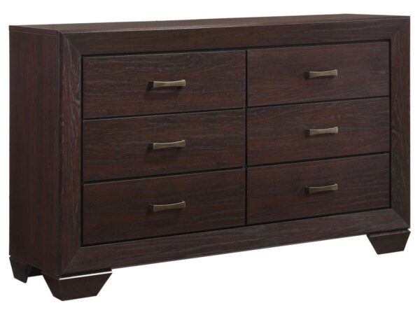 Kauffman 6-drawer Dresser Dark Cocoa