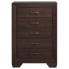 Kauffman 5-drawer Bedroom Chest Dark Cocoa