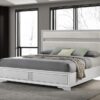 Miranda 54-inch Upholstered Eastern King Panel Bed White