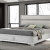 Miranda 54-inch Upholstered California King Panel Bed White