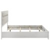 Miranda 54-inch Upholstered California King Panel Bed White