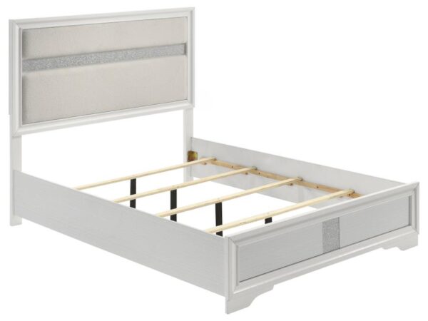 Miranda 54-inch Upholstered Queen Panel Bed White