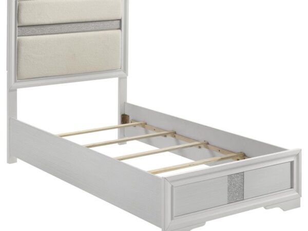 Miranda 54-inch Upholstered Twin Panel Bed White