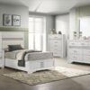 Miranda 54-inch Upholstered Twin Panel Bed White