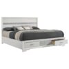 Miranda 51-inch Wood Eastern King Storage Panel Bed White