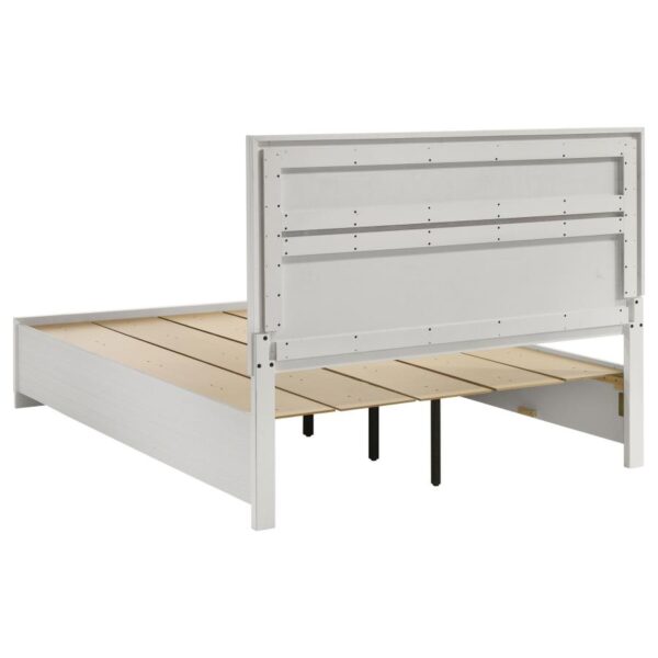 Miranda 51-inch Wood Queen Storage Panel Bed White