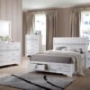 Miranda 51-inch Wood Queen Storage Panel Bed White