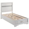 Miranda 51-inch Wood Twin Storage Panel Bed White