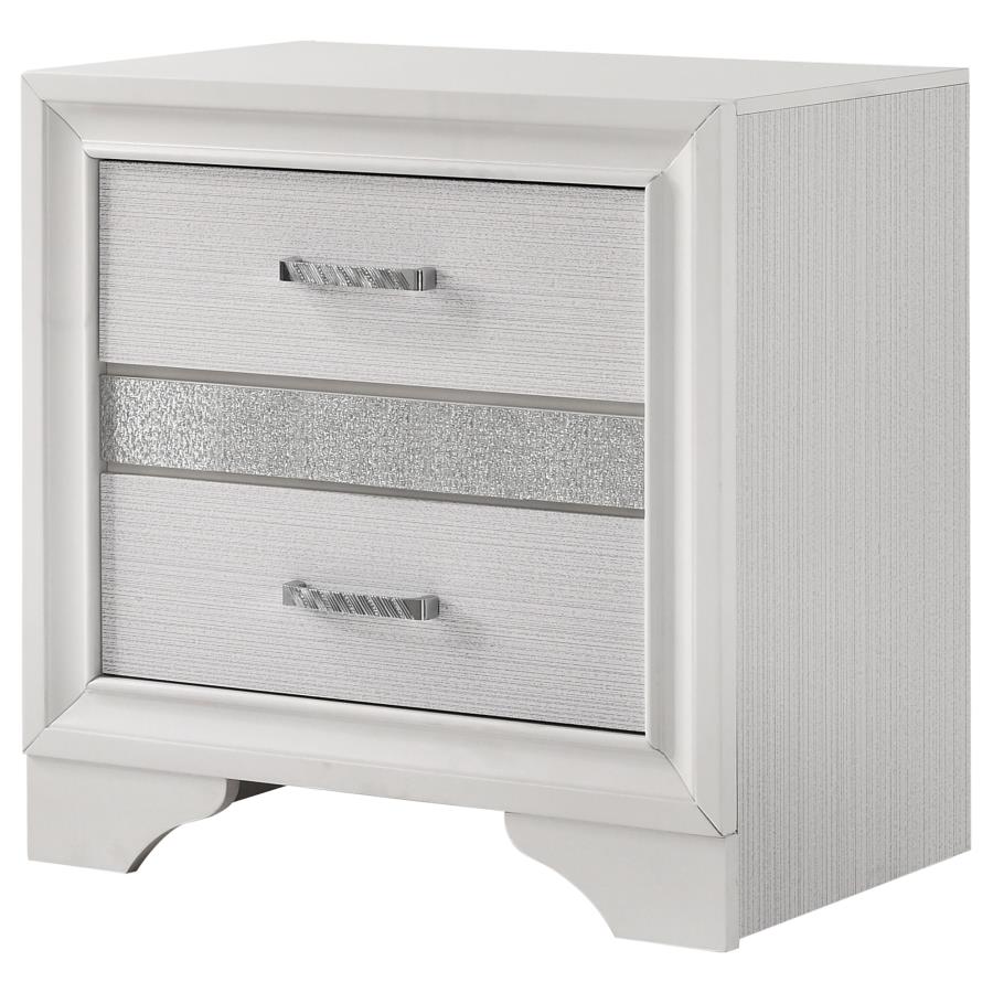 Miranda 3-drawer Nightstand Bedside Table White