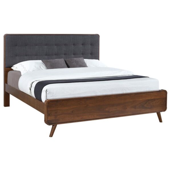 Robyn Wood Eastern King Platform Bed Dark Walnut