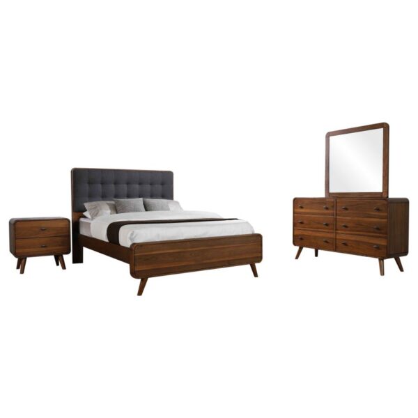 Robyn 4-piece California King Bedroom Set Dark Walnut